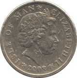 2008 ONE POUND ISLE OF MAN - SILVER WORLD COINS - Cambridgeshire Coins