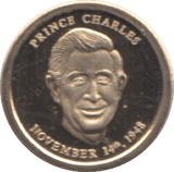 2008 PRINCE CHARLES HISTORY OF MONARCHY 14 CARAT GOLD COIN - Gold World Coins - Cambridgeshire Coins