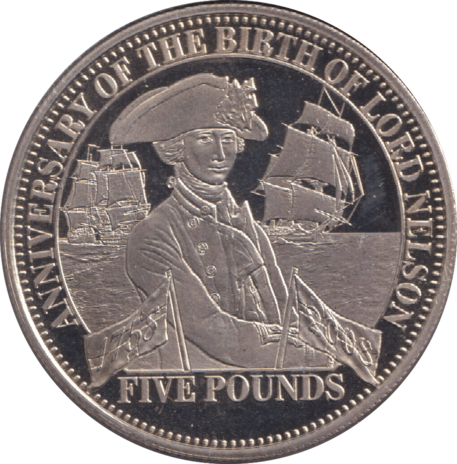 2008 PROOF FIVE POUND COIN LORD NELSON ANNIVERSARY - £5 Proof - Cambridgeshire Coins
