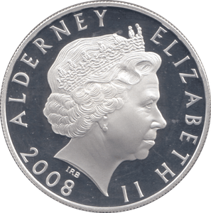 2008 SILVER ALDERNEY WORLD WAR ONE FIVE POUNDS ( PROOF ) - SILVER WORLD COINS - Cambridgeshire Coins