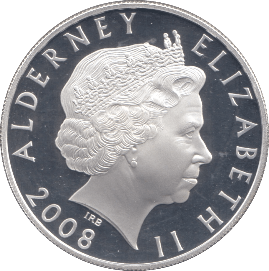 2008 SILVER ALDERNEY WORLD WAR ONE FIVE POUNDS ( PROOF ) - SILVER WORLD COINS - Cambridgeshire Coins