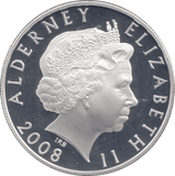 2008 SILVER ALDERNEY WORLD WAR ONE FIVE POUNDS ( PROOF ) - SILVER WORLD COINS - Cambridgeshire Coins
