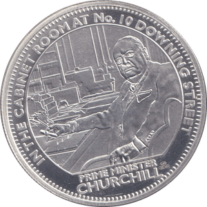 2008 SILVER CROWN - CHURCHILL - SILVER WORLD COINS - Cambridgeshire Coins