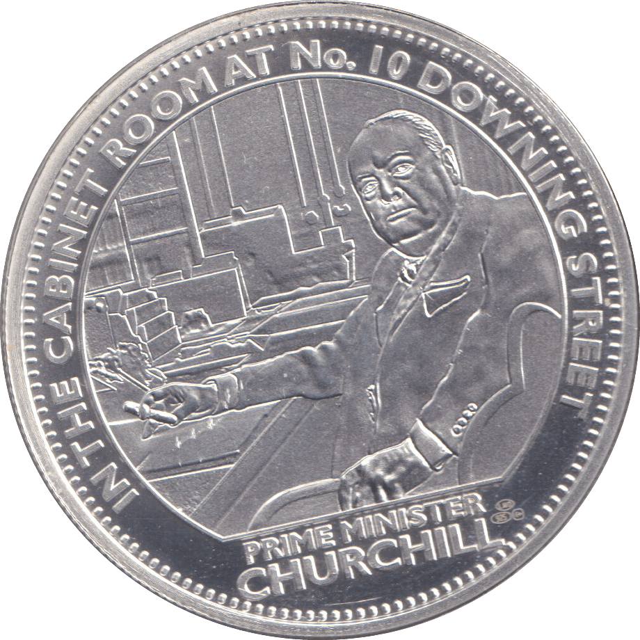 2008 SILVER CROWN - CHURCHILL - SILVER WORLD COINS - Cambridgeshire Coins