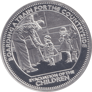 2008 SILVER CROWN - EVACUATION OF THE CHILDREN - SILVER WORLD COINS - Cambridgeshire Coins