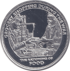 2008 SILVER CROWN - THE RATIONING OF FOOD - SILVER WORLD COINS - Cambridgeshire Coins