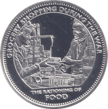 2008 SILVER CROWN - THE RATIONING OF FOOD - SILVER WORLD COINS - Cambridgeshire Coins