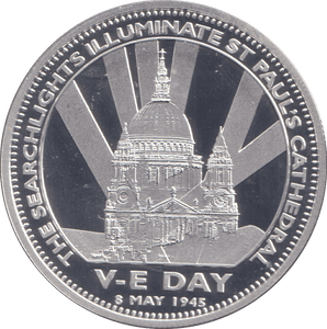 2008 SILVER CROWN - V - E DAY - SILVER WORLD COINS - Cambridgeshire Coins