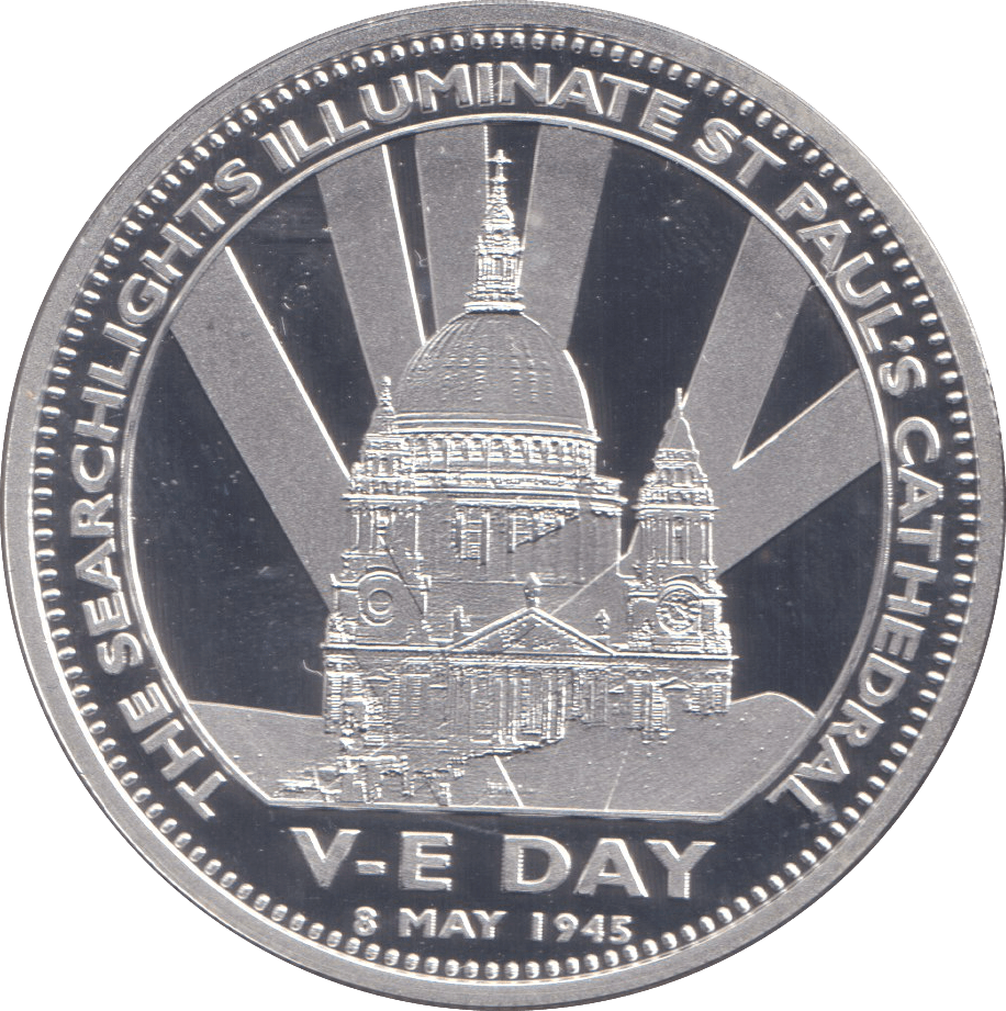 2008 SILVER CROWN - V - E DAY - SILVER WORLD COINS - Cambridgeshire Coins