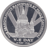 2008 SILVER CROWN - V - E DAY - SILVER WORLD COINS - Cambridgeshire Coins
