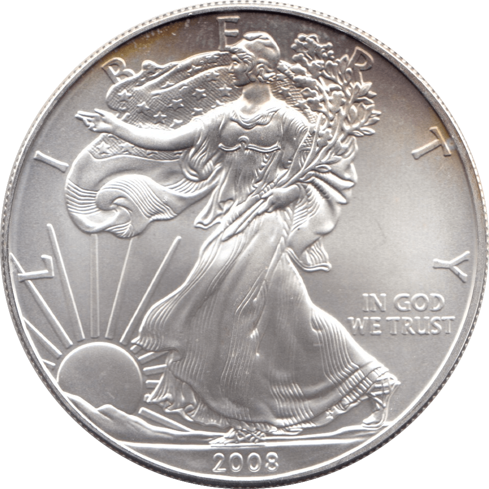 2008 SILVER LIBERTY DOLLAR USA - SILVER WORLD COINS - Cambridgeshire Coins