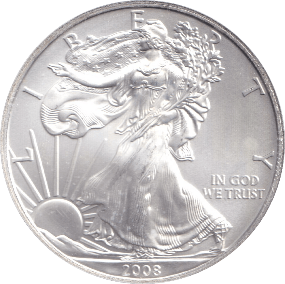 2008 SILVER LIBERTY DOLLAR USA - SILVER WORLD COINS - Cambridgeshire Coins