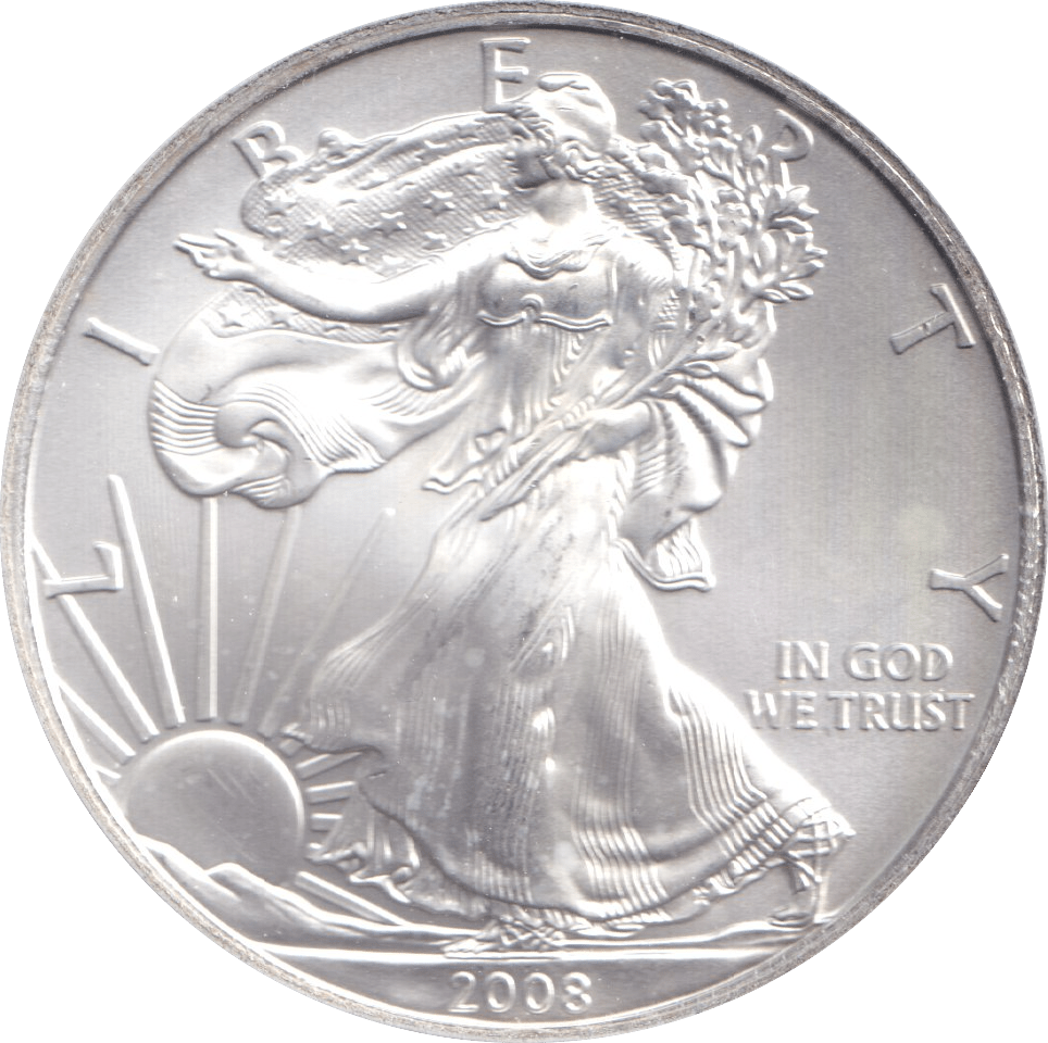 2008 SILVER LIBERTY DOLLAR USA - SILVER WORLD COINS - Cambridgeshire Coins