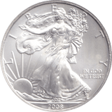 2008 SILVER LIBERTY DOLLAR USA - SILVER WORLD COINS - Cambridgeshire Coins