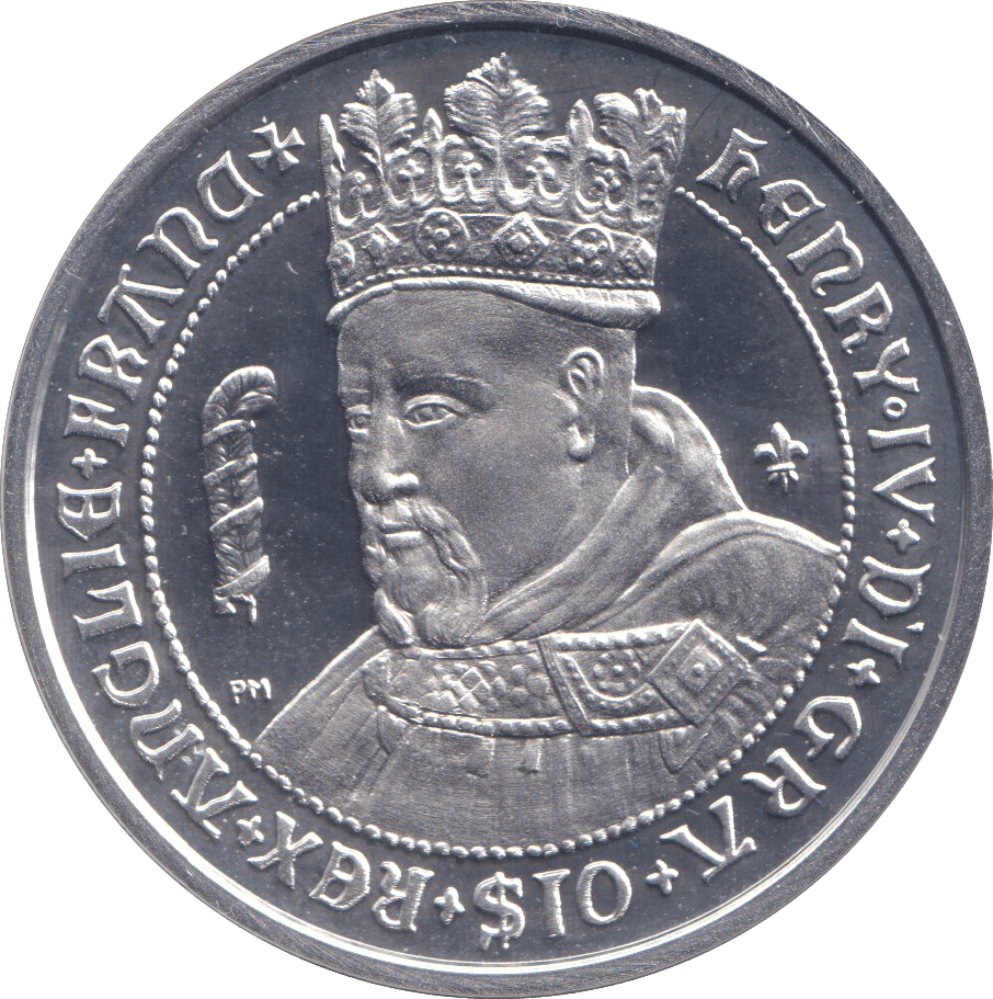 2008 SILVER PROOF 10 DOLLAR HENRY IV - SILVER WORLD COINS - Cambridgeshire Coins