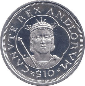 2008 SILVER PROOF 10 DOLLAR KING CANUTE - SILVER WORLD COINS - Cambridgeshire Coins