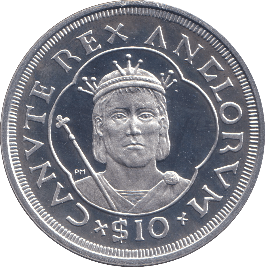 2008 SILVER PROOF 10 DOLLAR KING CANUTE - SILVER WORLD COINS - Cambridgeshire Coins