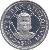 2008 SILVER PROOF 10 DOLLAR KING CANUTE - SILVER WORLD COINS - Cambridgeshire Coins