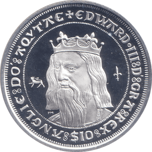 2008 SILVER PROOF 10 DOLLAR KING EDWARD III - SILVER WORLD COINS - Cambridgeshire Coins