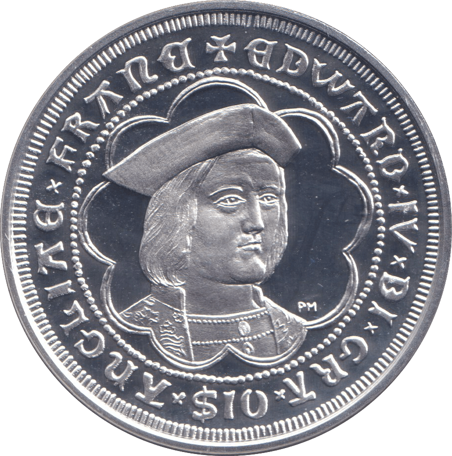 2008 SILVER PROOF 10 DOLLAR KING EDWARD IV - SILVER WORLD COINS - Cambridgeshire Coins