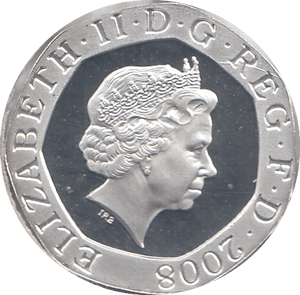 2008 SILVER PROOF 20 PENCE - Silver Proof - Cambridgeshire Coins