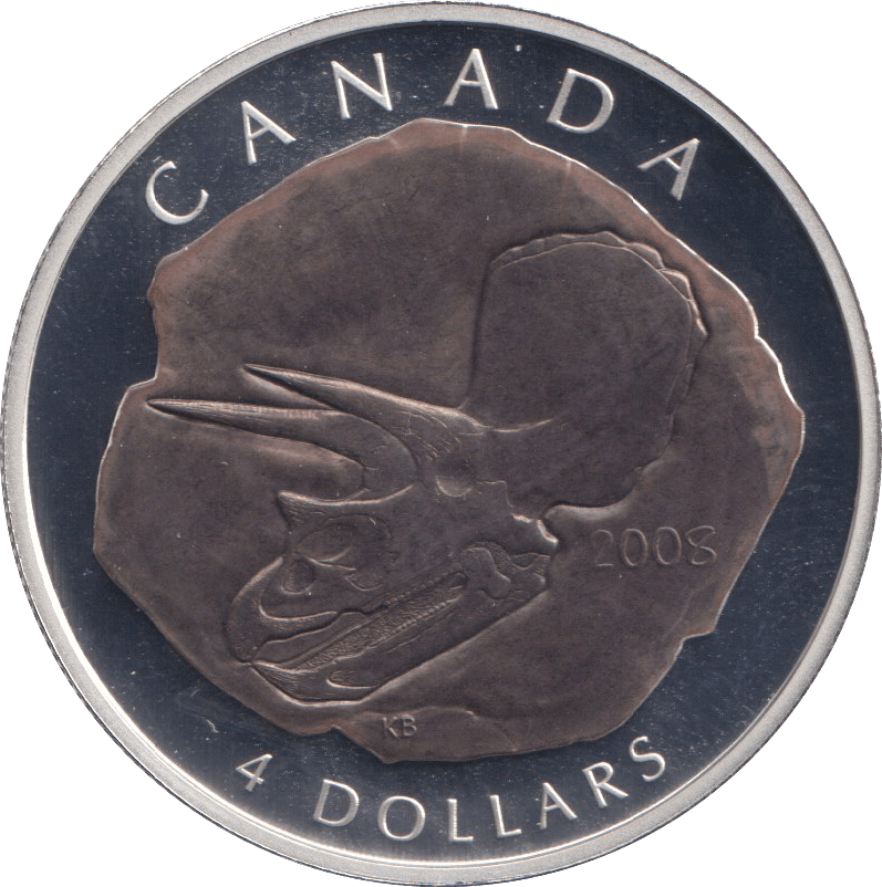 2008 SILVER PROOF 4 DOLLARS CANADA - SILVER WORLD COINS - Cambridgeshire Coins