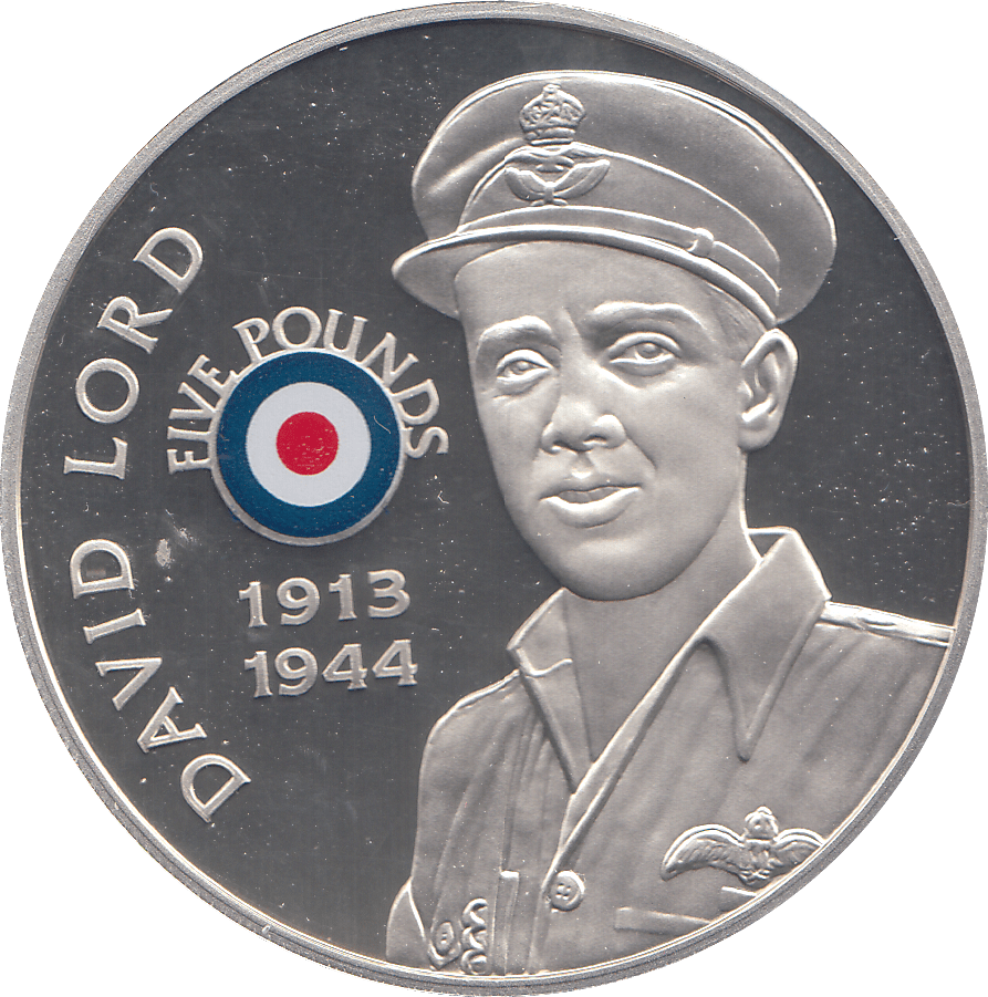 2008 SILVER PROOF £5 DAVID LORD - SILVER WORLD COINS - Cambridgeshire Coins