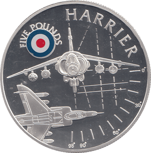 2008 SILVER PROOF £5 HARRIER - SILVER WORLD COINS - Cambridgeshire Coins