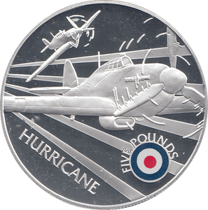 2008 SILVER PROOF £5 HURRICANE - SILVER WORLD COINS - Cambridgeshire Coins