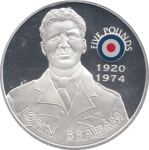 2008 SILVER PROOF £5 JOHN BRAHAM - SILVER WORLD COINS - Cambridgeshire Coins