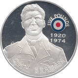 2008 SILVER PROOF £5 JOHN BRAHAM - SILVER WORLD COINS - Cambridgeshire Coins