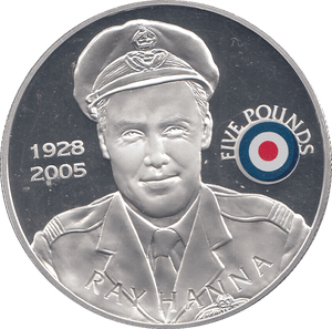 2008 SILVER PROOF £5 RAY HANNA - SILVER WORLD COINS - Cambridgeshire Coins
