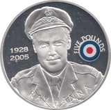 2008 SILVER PROOF £5 RAY HANNA - SILVER WORLD COINS - Cambridgeshire Coins