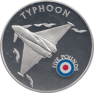 2008 SILVER PROOF £5 TYPHOON - SILVER WORLD COINS - Cambridgeshire Coins