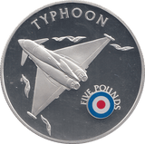 2008 SILVER PROOF £5 TYPHOON - SILVER WORLD COINS - Cambridgeshire Coins