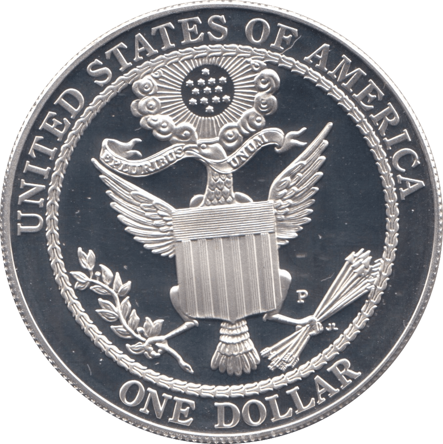 2008 SILVER PROOF BALD EAGLE COMMEMORATIVE DOLLAR USA - SILVER WORLD COINS - Cambridgeshire Coins