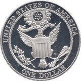 2008 SILVER PROOF BALD EAGLE COMMEMORATIVE DOLLAR USA - SILVER WORLD COINS - Cambridgeshire Coins
