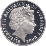 2008 SILVER PROOF BATTLE OF BRITAIN FIVE POUNDS GUERNSEY - SILVER WORLD COINS - Cambridgeshire Coins