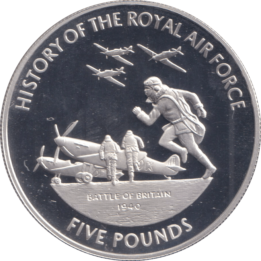 2008 SILVER PROOF BATTLE OF BRITAIN FIVE POUNDS GUERNSEY - SILVER WORLD COINS - Cambridgeshire Coins