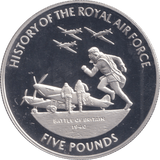 2008 SILVER PROOF BATTLE OF BRITAIN FIVE POUNDS GUERNSEY - SILVER WORLD COINS - Cambridgeshire Coins