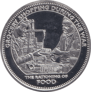 2008 SILVER PROOF CROWN - THE RATIONING OF FOOD - SILVER WORLD COINS - Cambridgeshire Coins