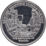 2008 SILVER PROOF CROWN - THE RATIONING OF FOOD - SILVER WORLD COINS - Cambridgeshire Coins