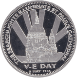 2008 SILVER PROOF CROWN - V - E DAY - SILVER WORLD COINS - Cambridgeshire Coins