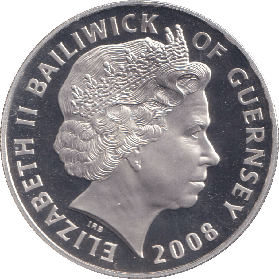 2008 SILVER PROOF FALKLANDS WAR FIVE POUNDS GUERNSEY - SILVER WORLD COINS - Cambridgeshire Coins