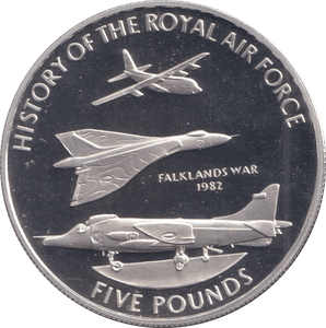 2008 SILVER PROOF FALKLANDS WAR FIVE POUNDS GUERNSEY - SILVER WORLD COINS - Cambridgeshire Coins