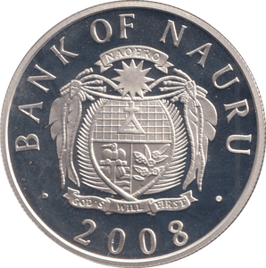 2008 SILVER PROOF FIVE DOLLARS NAURU - SILVER WORLD COINS - Cambridgeshire Coins