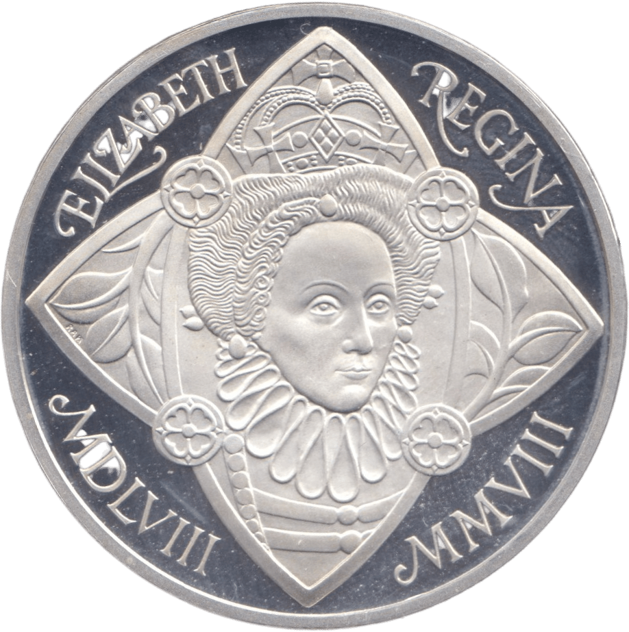 2008 SILVER PROOF FIVE POUND ANNIVERSARY QUEEN ELIZABETH IST - £5 Silver Proof - Cambridgeshire Coins