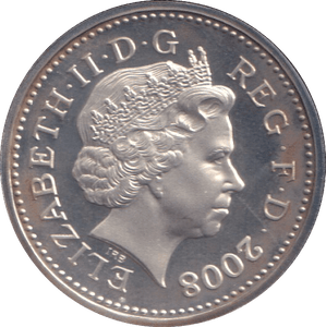 2008 SILVER PROOF GOLD PLATED £1 - £1 Silver Proof - Cambridgeshire Coins