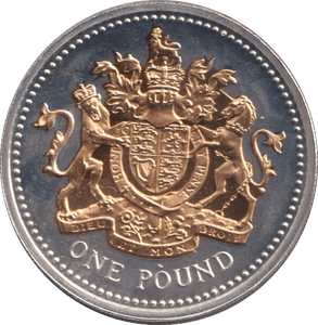 2008 SILVER PROOF GOLD PLATED £1 - £1 Silver Proof - Cambridgeshire Coins