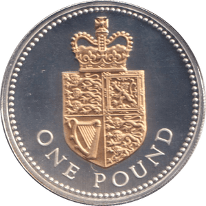 2008 SILVER PROOF GOLD PLATED £1 - £1 Silver Proof - Cambridgeshire Coins